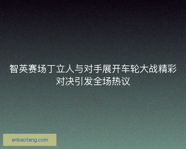 智英赛场丁立人与对手展开车轮大战精彩对决引发全场热议
